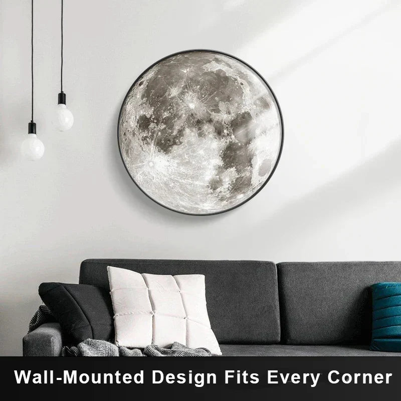 Lunara Moon LED Wall Lamp, Modern Wall Light for Bedroom, Living Room, Hallway
