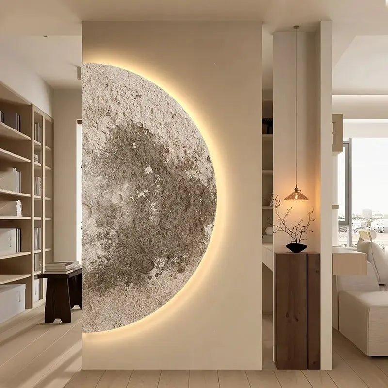 Lunara Half-Moon LED Wall Sconce, Minimal Modern Indoor Light for Hallway and Porch