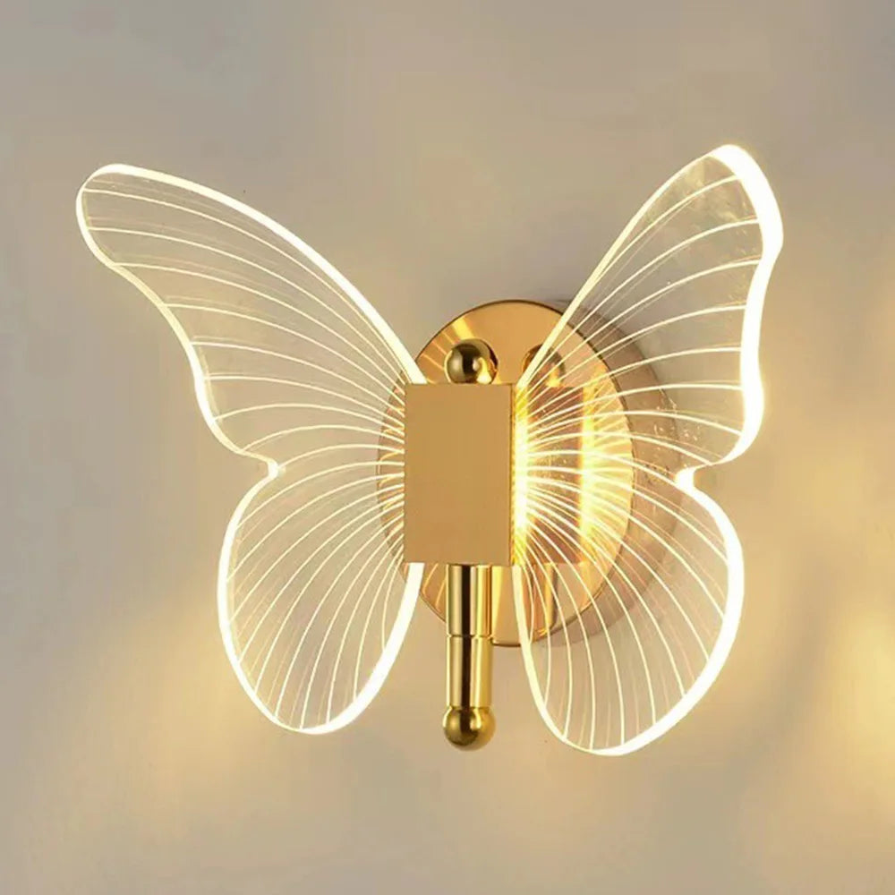 Luminara | LED Butterfly Acrylic Wall Sconce for Indoor Home Decor