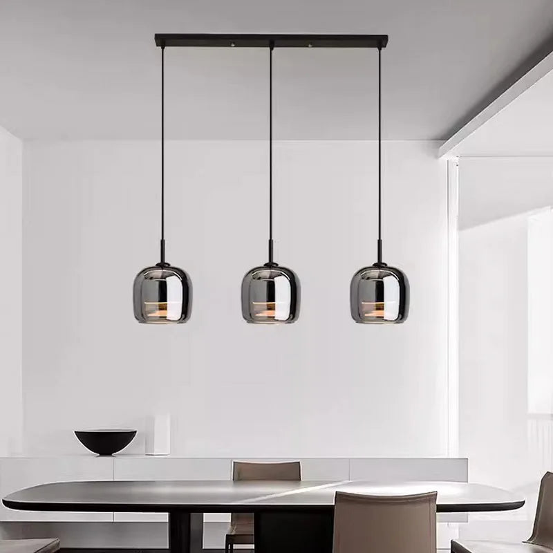 Ardeno Nordic Glass LED Pendant Chandelier in Modern Luxury Style