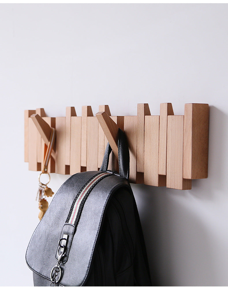 Cadenza | Luxury Wall-Mounted Wooden Coat Rack in Piano Style — Entryway Organizer for Coats, Hats and Keys