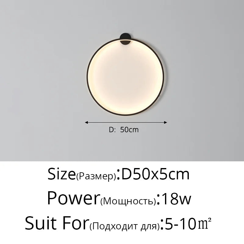 Lunara Moon LED Wall Lamp, Modern Wall Light for Bedroom, Living Room, Hallway