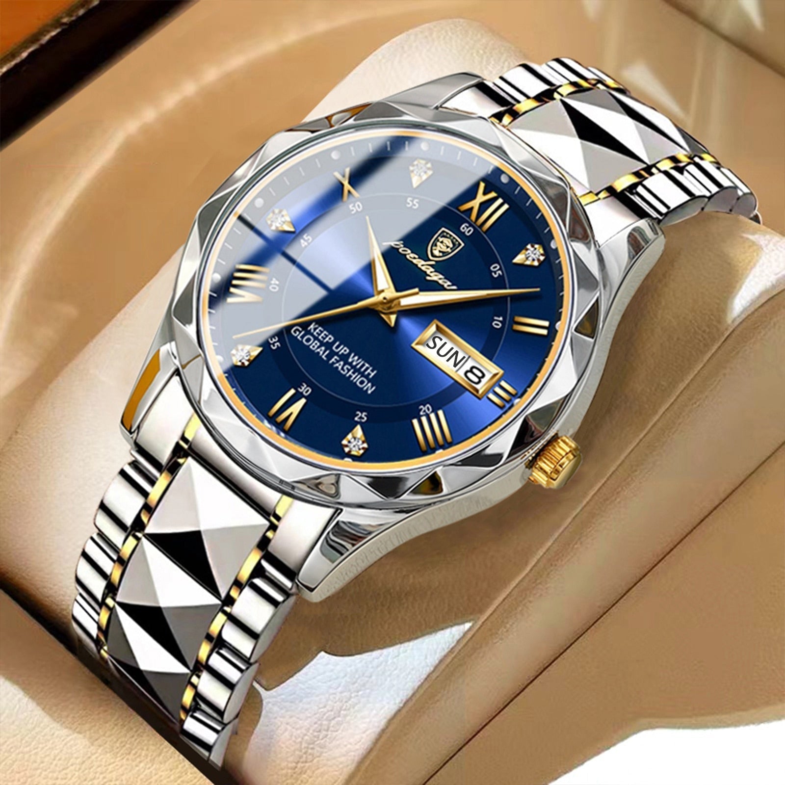 Valenor Men's Elegant Stainless Steel Wristwatch