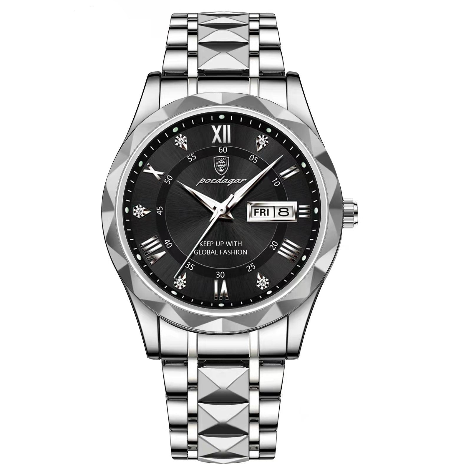 Valenor Men's Elegant Stainless Steel Wristwatch
