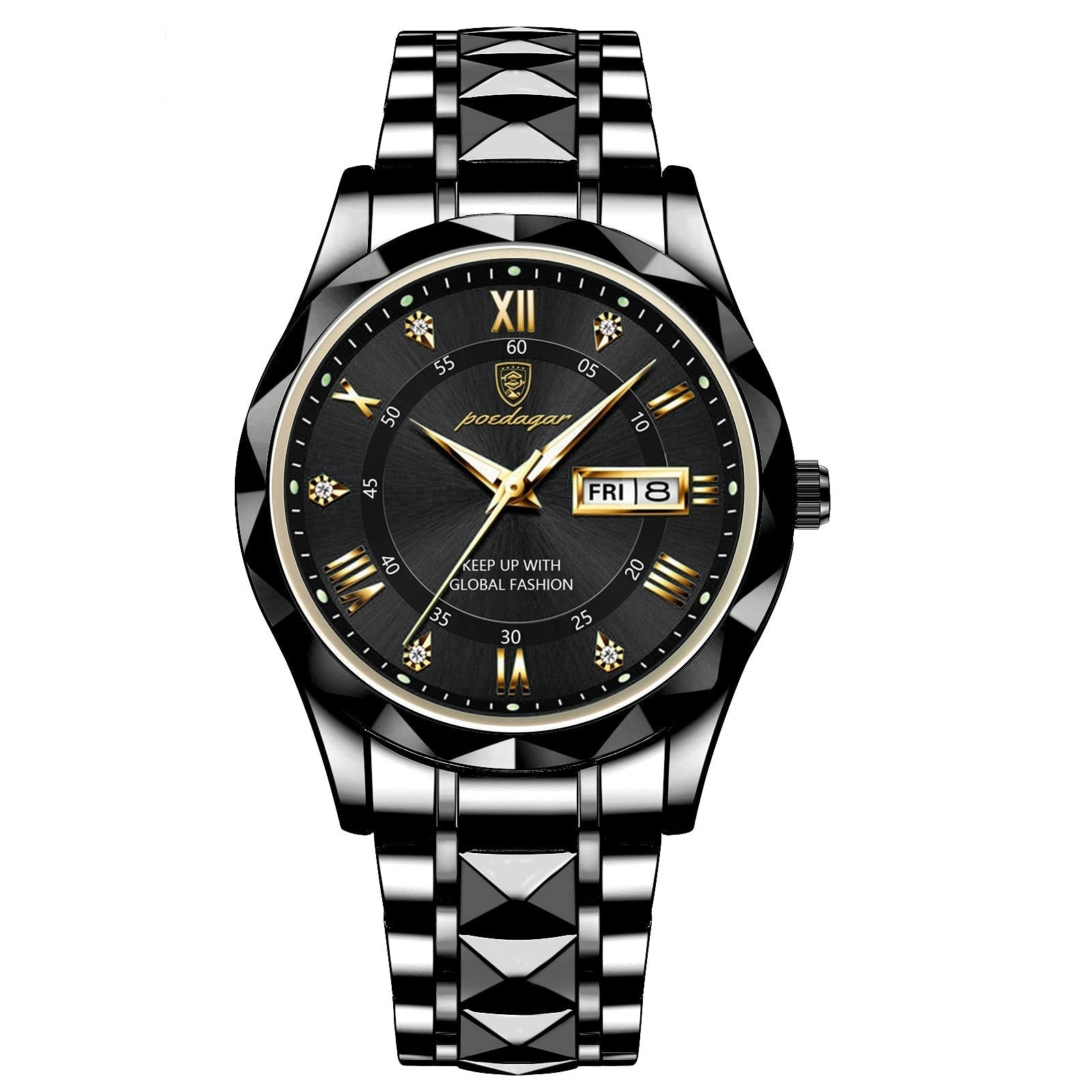 Valenor Men's Elegant Stainless Steel Wristwatch