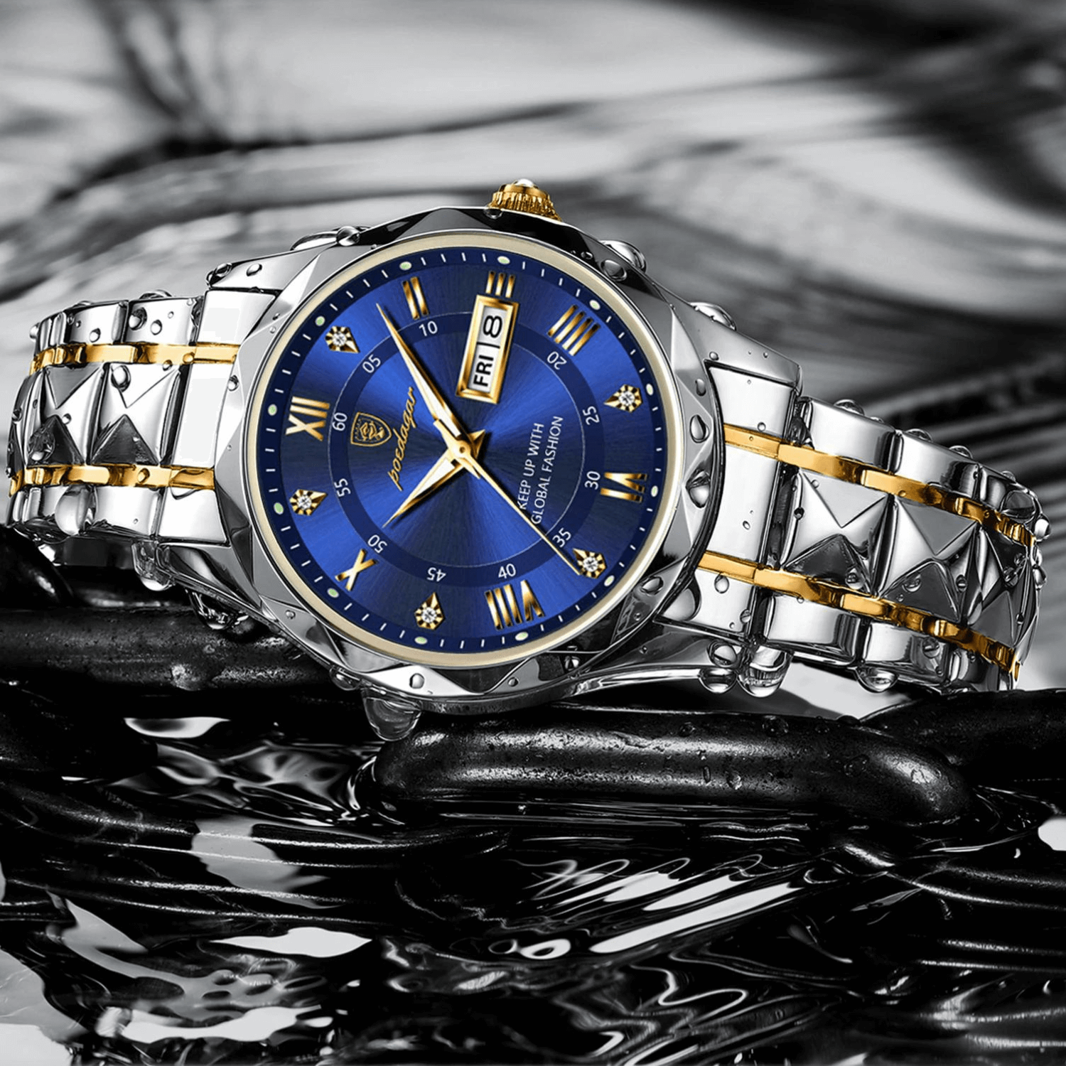 Valenor Men's Elegant Stainless Steel Wristwatch
