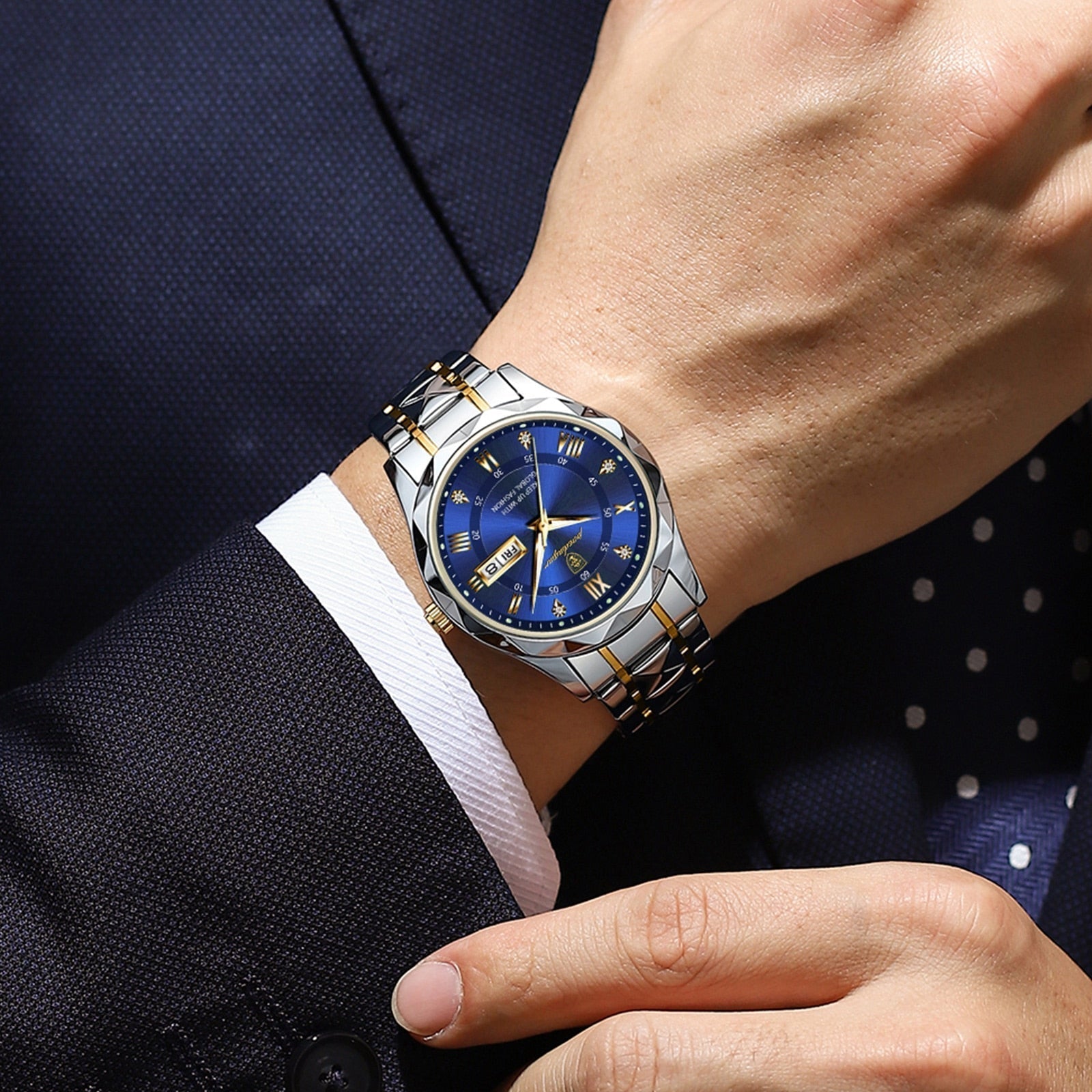 Valenor Men's Elegant Stainless Steel Wristwatch