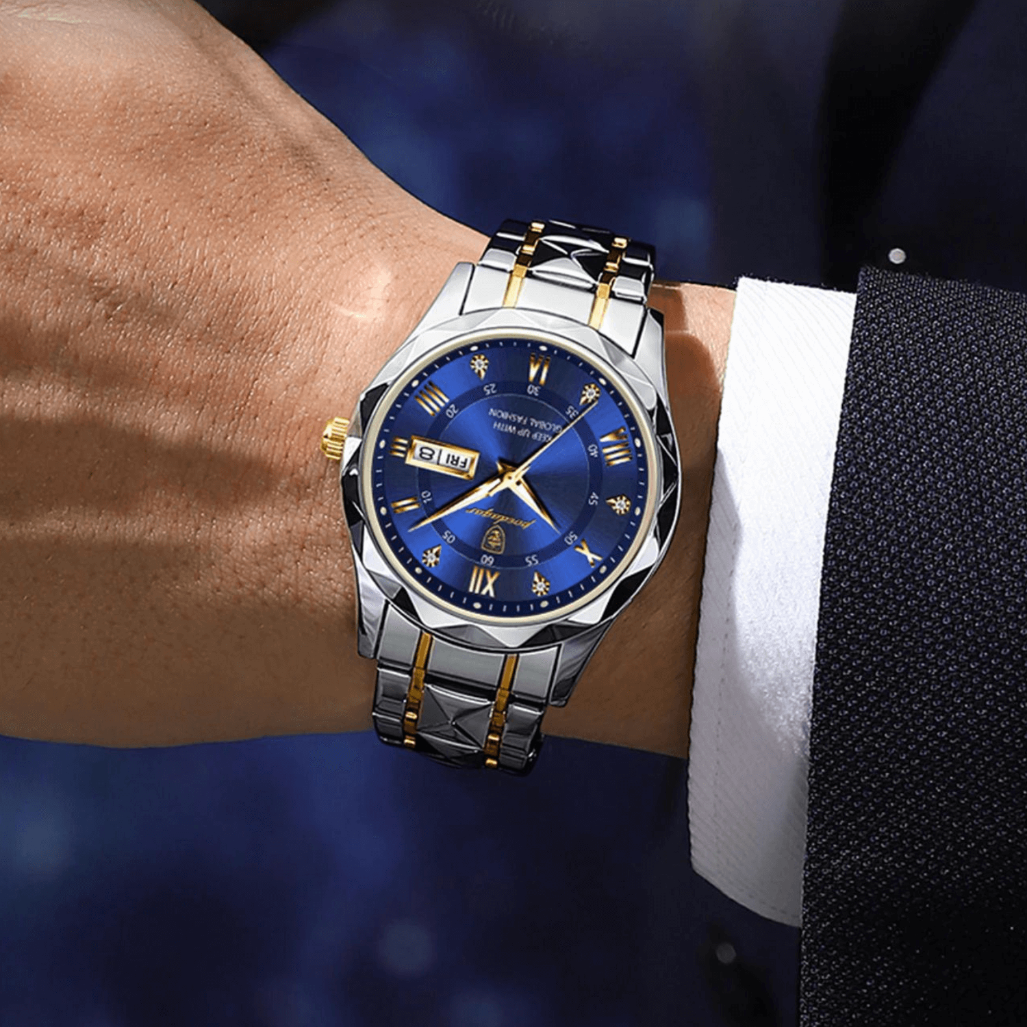 Valenor Men's Elegant Stainless Steel Wristwatch