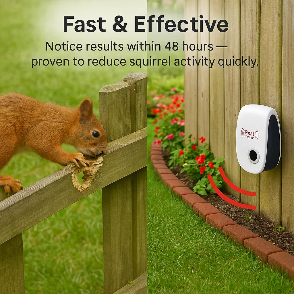VerdantGuard Ultrasonic Squirrel Repeller — Helps Deter Squirrels in Gardens and Yards