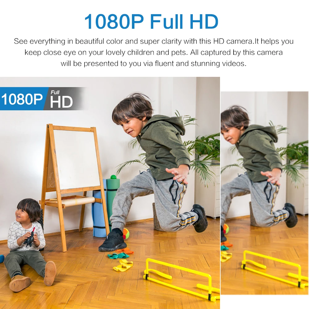 LumaView Mini Waterproof IP WiFi Camera | 1080P HD Night Vision, 160° Wide Angle Lens