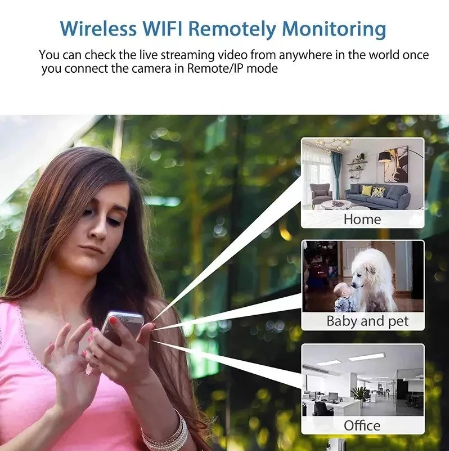 LumaView Mini Waterproof IP WiFi Camera | 1080P HD Night Vision, 160° Wide Angle Lens