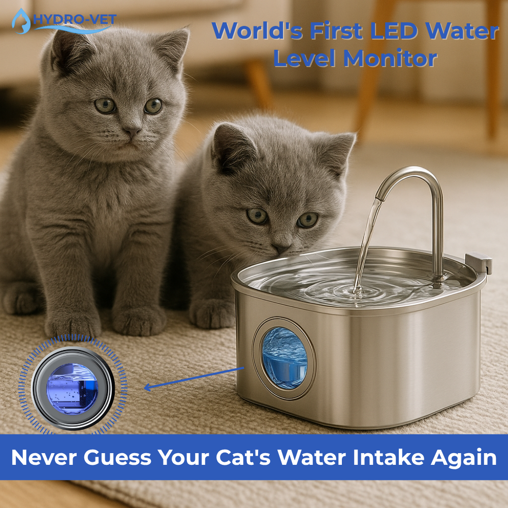 Whisper-Quiet Cat Water Fountain with Veterinary-Inspired Technology, Compact and Easy to Clean for All Pets