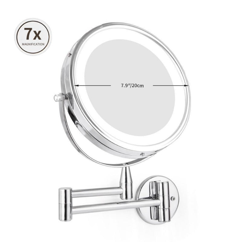 Adjustable LED Vanity Mirror for Makeup and Bathroom