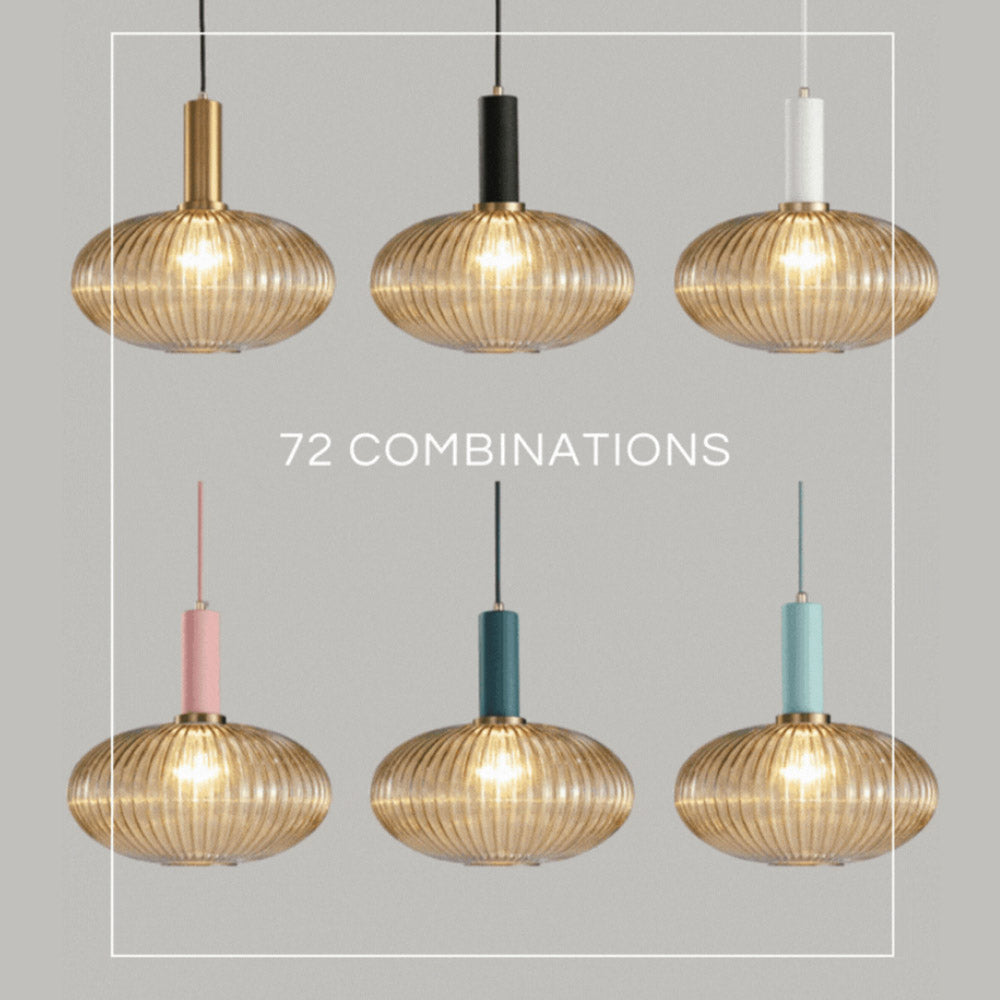 Asteri Scandi Fluted Glass Pendant Lights
