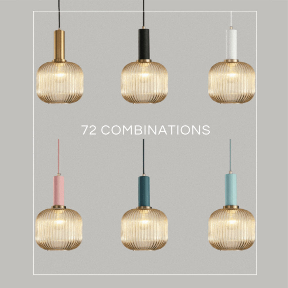 Asteri Scandi Fluted Glass Pendant Lights
