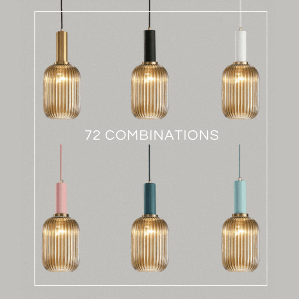 Asteri Scandi Fluted Glass Pendant Lights