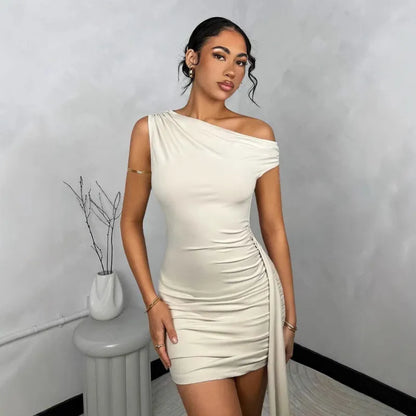 Robe Asymétrique Froncée