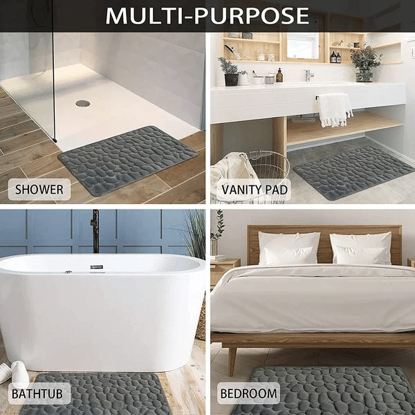 Embossed Cobblestone Bath Rug