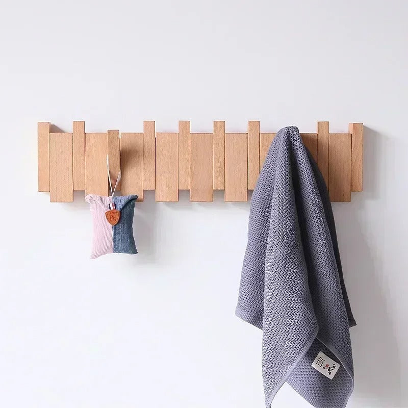 Cadenza | Luxury Wall-Mounted Wooden Coat Rack in Piano Style — Entryway Organizer for Coats, Hats and Keys