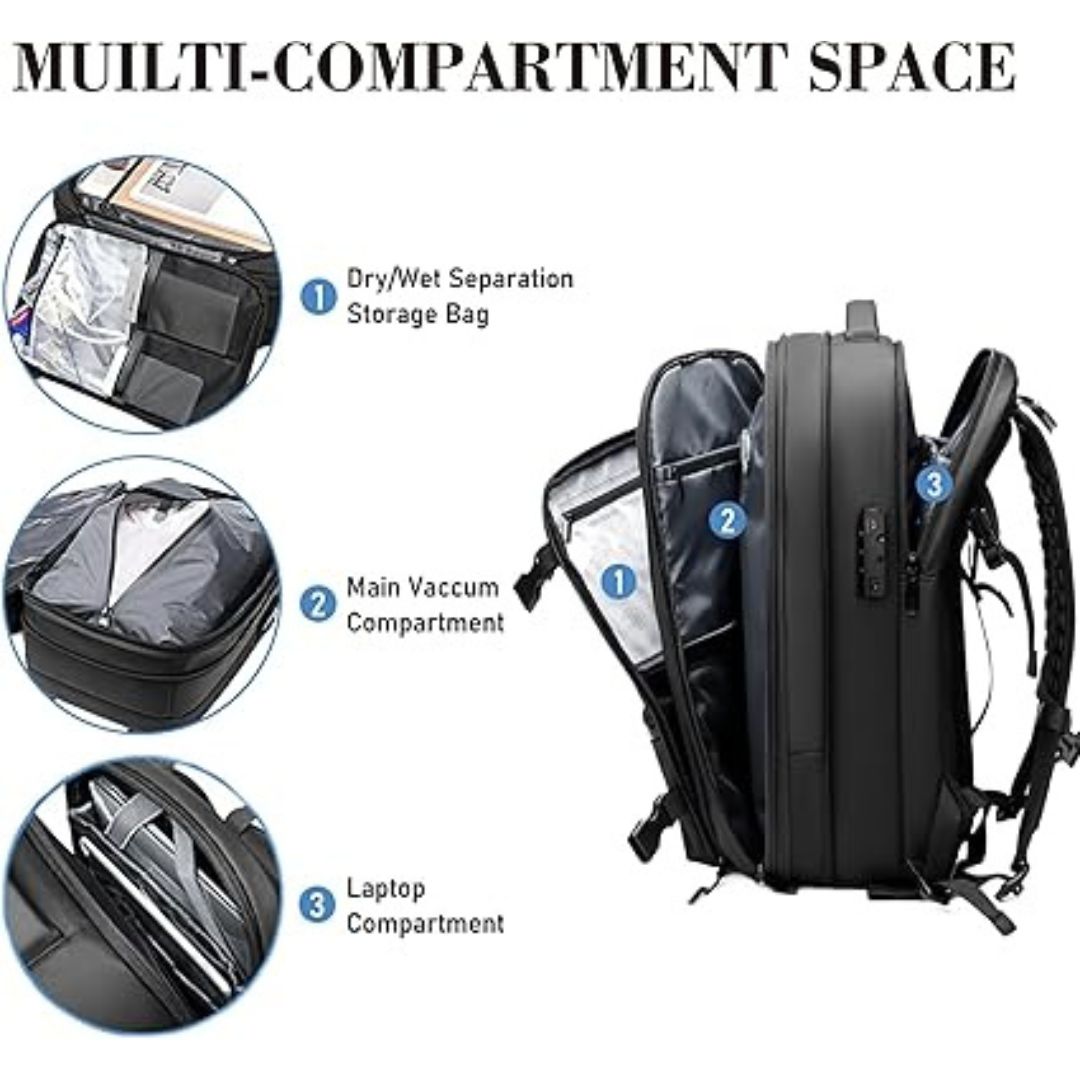 PackEase Vacuum Travel Backpack — Smart Packing, Maximum Storage