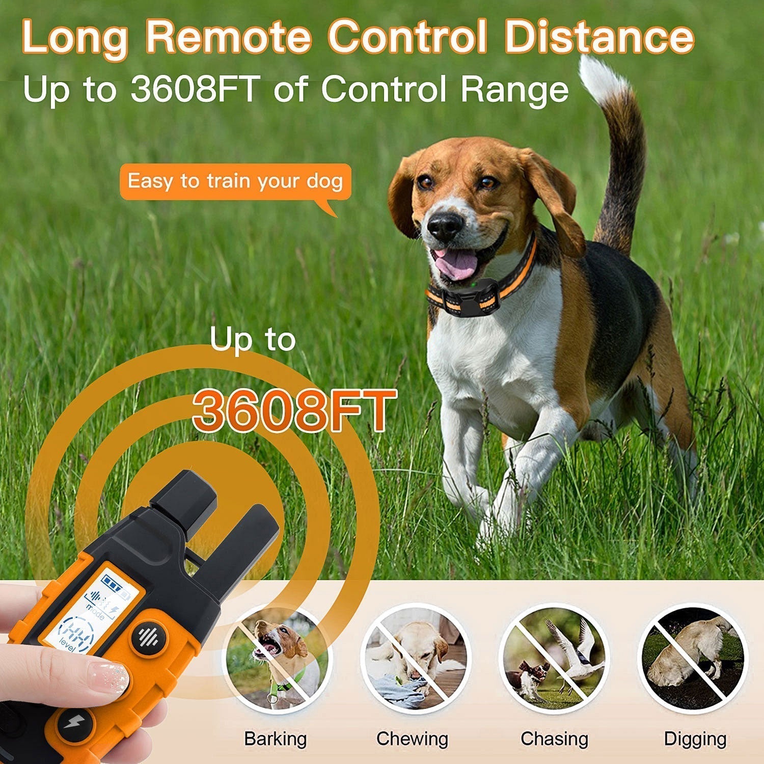 Barkwell 3,300 Ft Electric Dog Training Collar