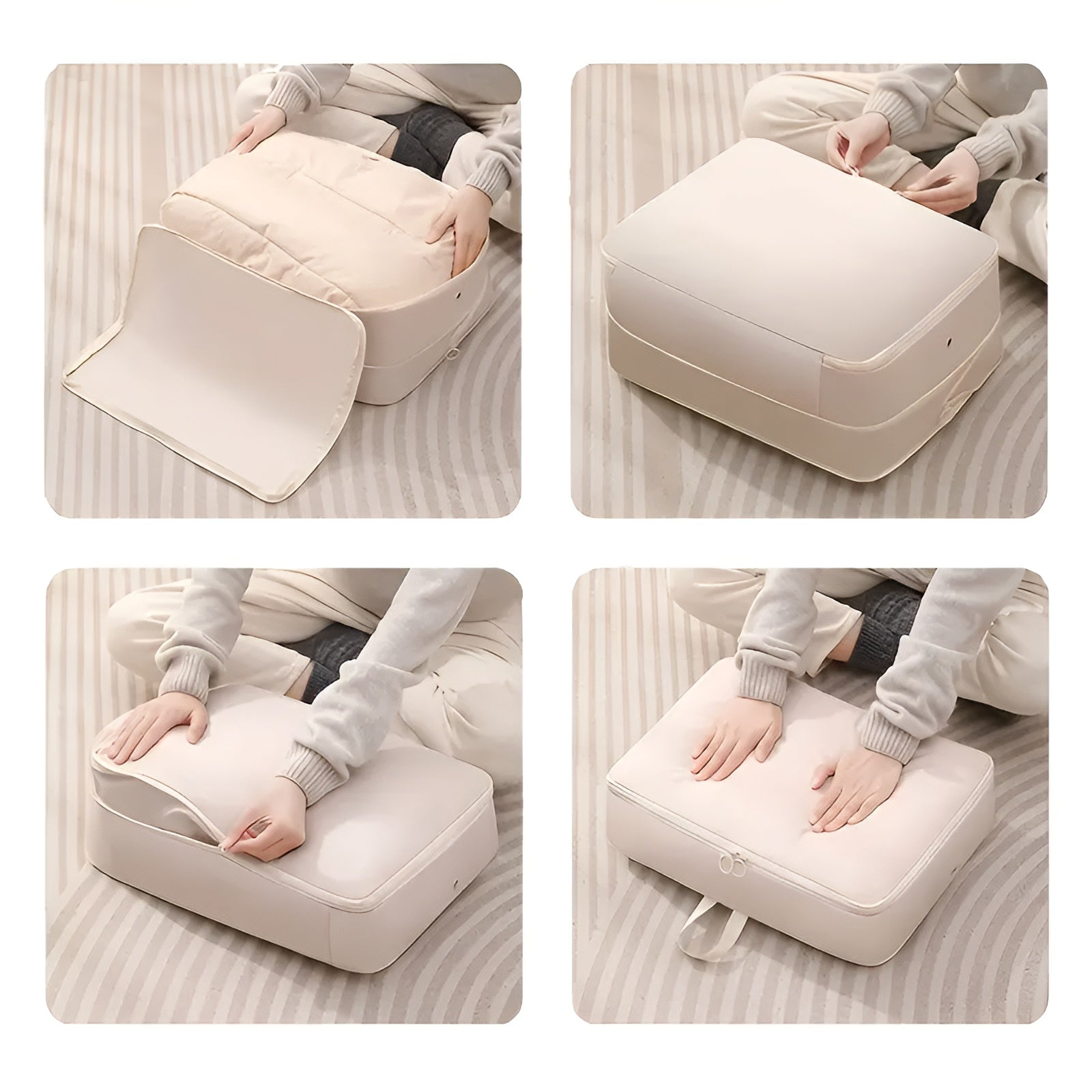 PackEase Self-Compressing Organizer Bags, Space-Saving Storage for Moving, Packing and Travel
