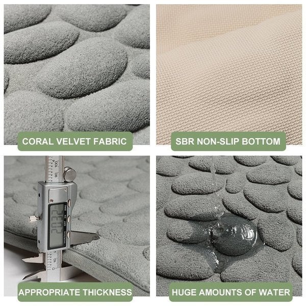 Embossed Cobblestone Bath Rug