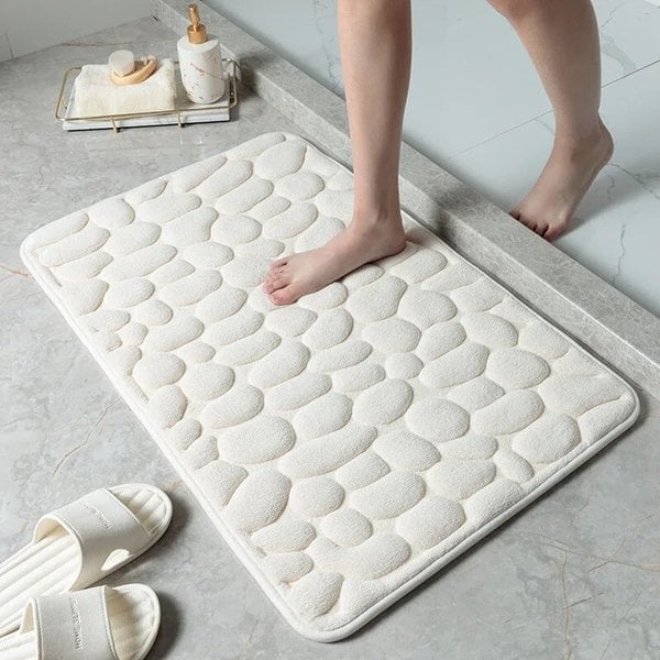 Embossed Cobblestone Bath Rug