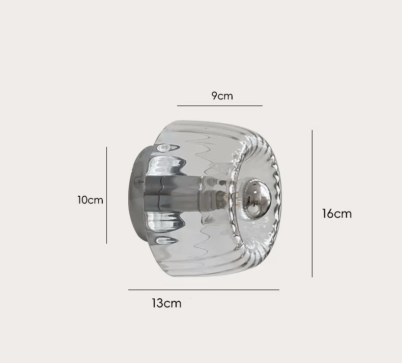Lysheim Nordic Retro Glass Wall Sconce | Elegant Indoor Wall Lamp for Bedroom and Hallway With Warm Light