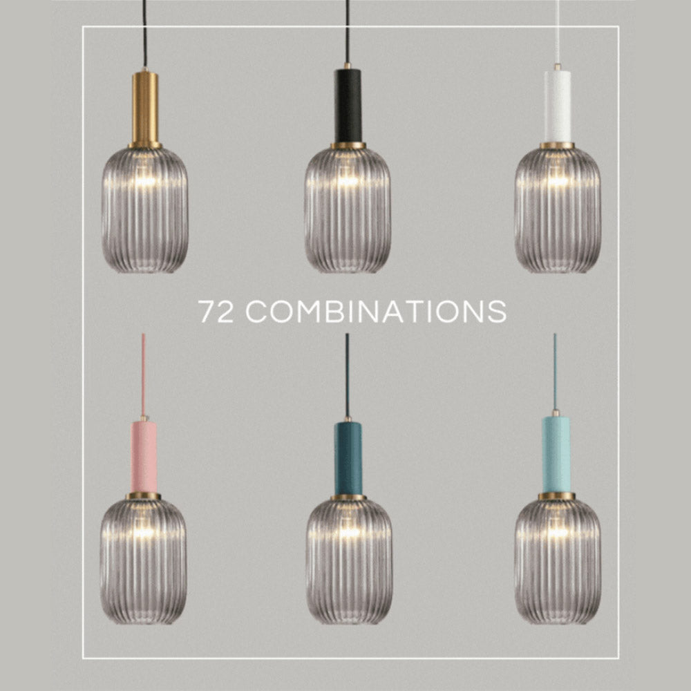 Asteri Scandi Fluted Glass Pendant Lights