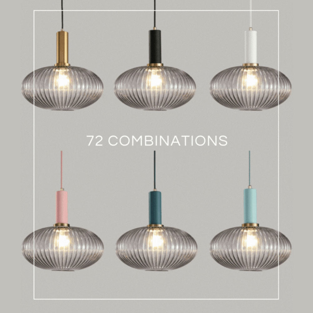 Asteri Scandi Fluted Glass Pendant Lights