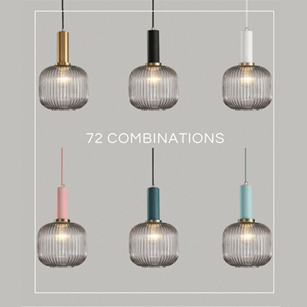 Asteri Scandi Fluted Glass Pendant Lights