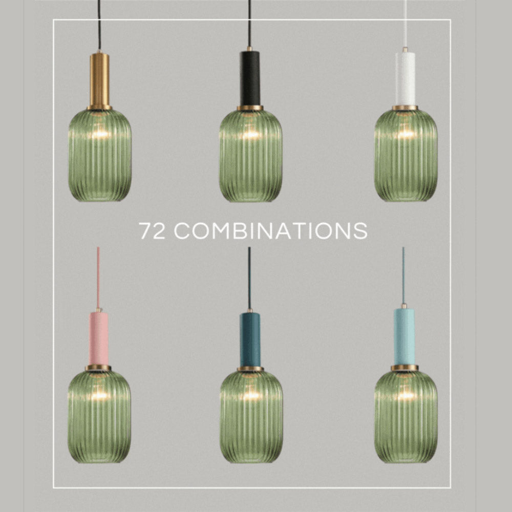 Asteri Scandi Fluted Glass Pendant Lights