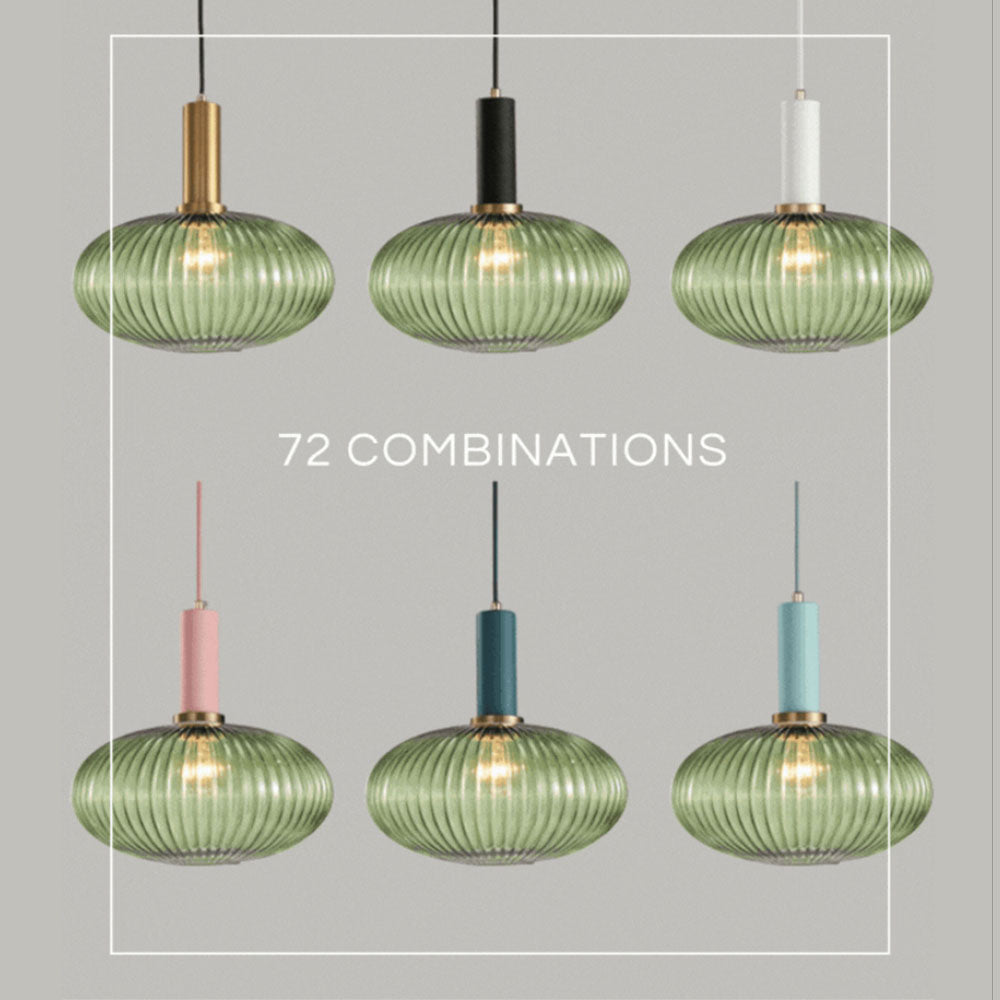Asteri Scandi Fluted Glass Pendant Lights