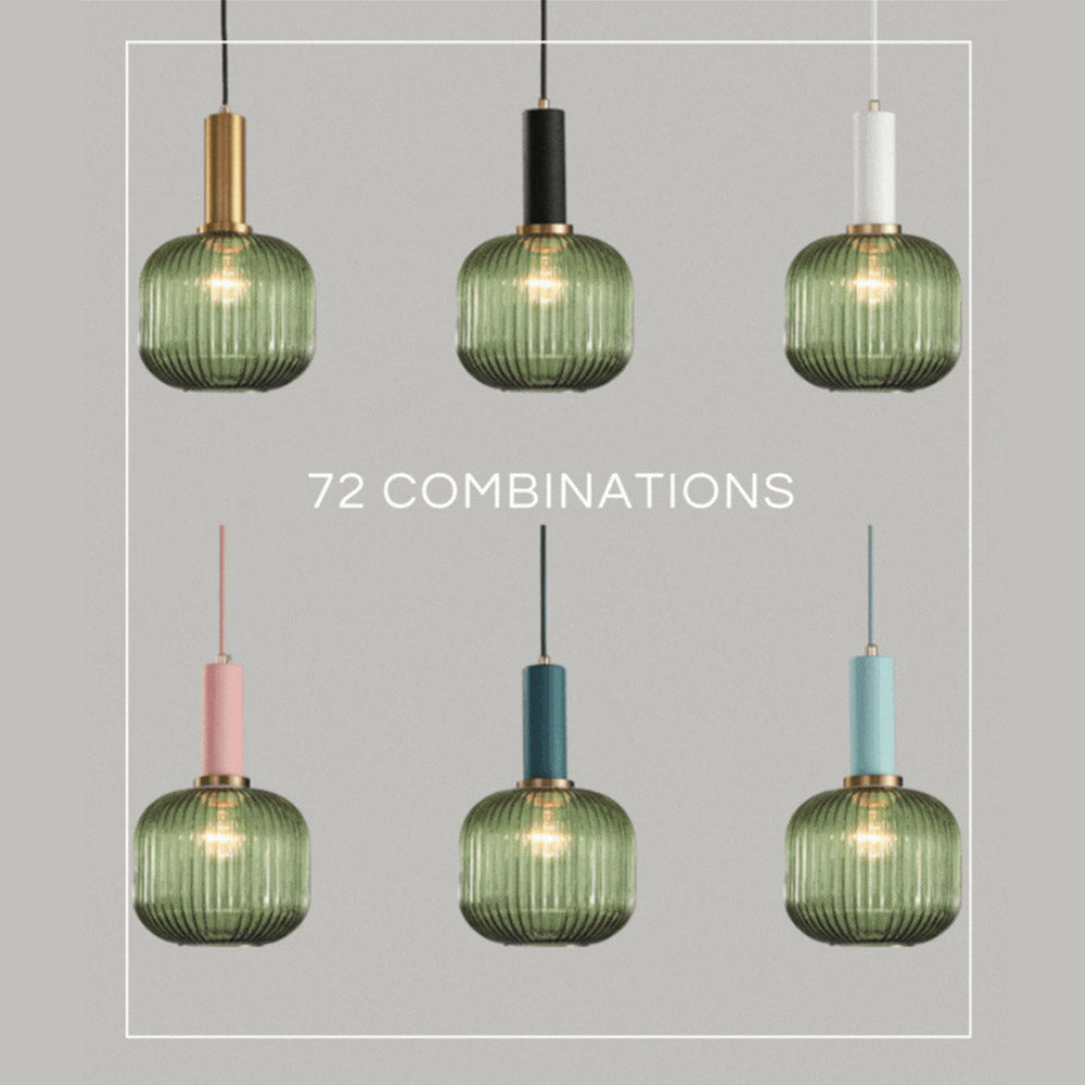 Asteri Scandi Fluted Glass Pendant Lights