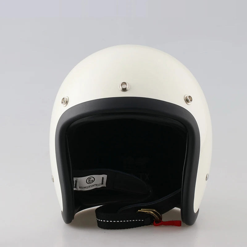 Stratus Low-Profile Retro Motorcycle Helmet, DOT And ECE Certified