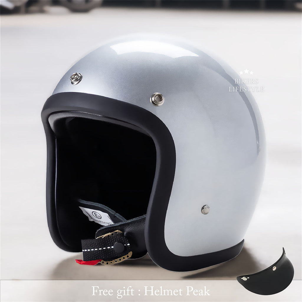 Stratus Low-Profile Retro Motorcycle Helmet, DOT And ECE Certified