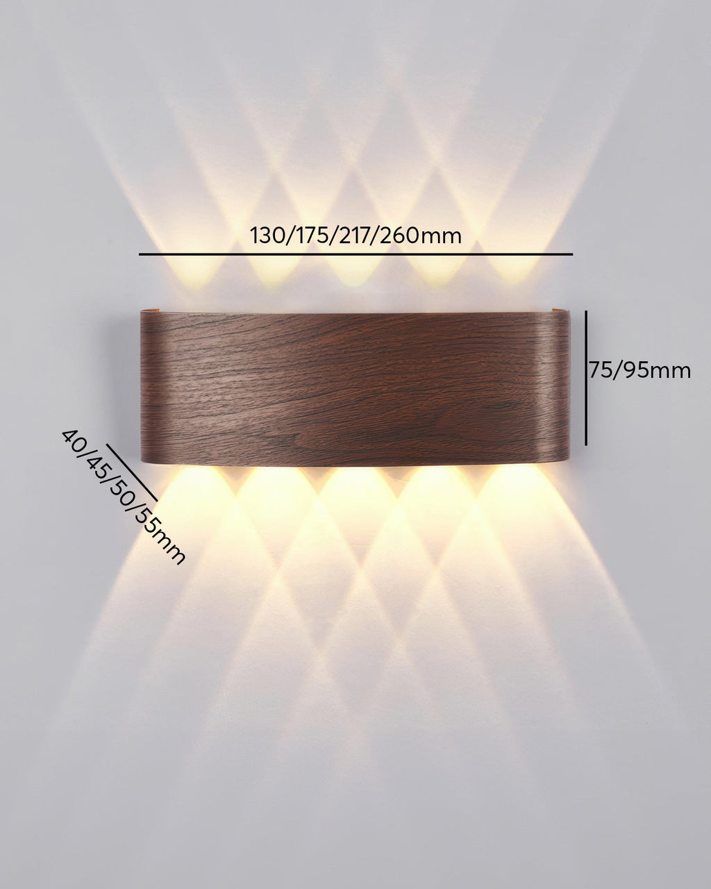 Aurelle Woodgrain LED Sconce