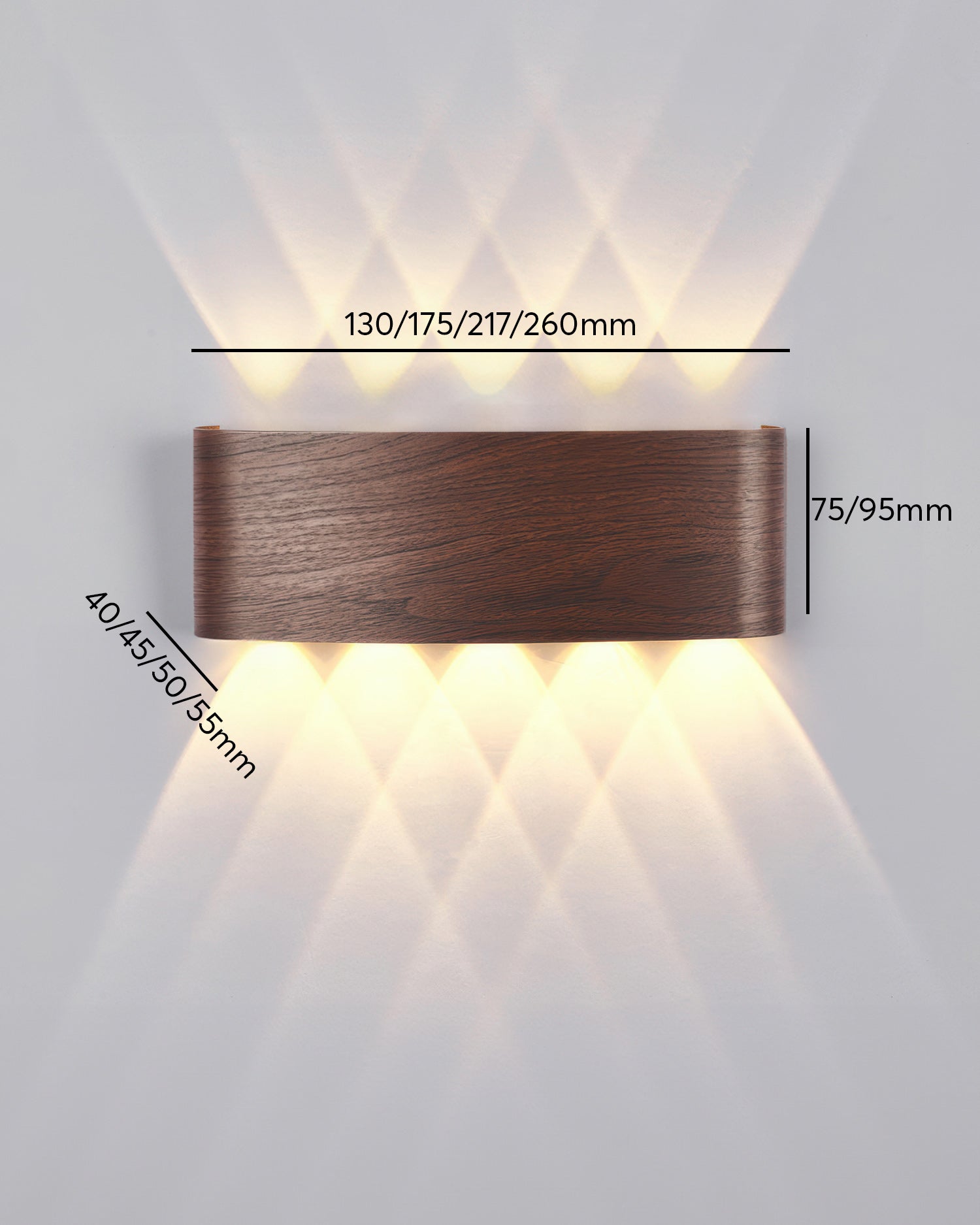 Aurelle Woodgrain LED Sconce